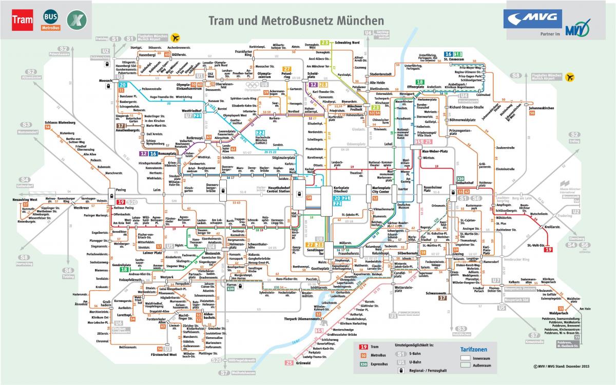 Քարտեզ Մյունխենի ավտոբուսով