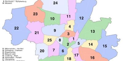 Մյունխենում քարտեզի վրա