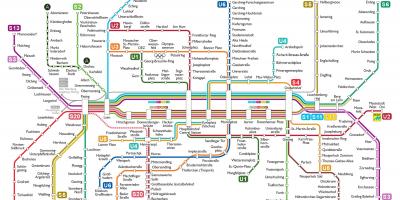 Մյունխենի մետրոյի քարտեզ