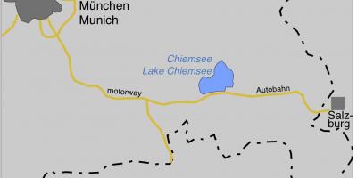 Քարտեզ ofmunich լճերի 